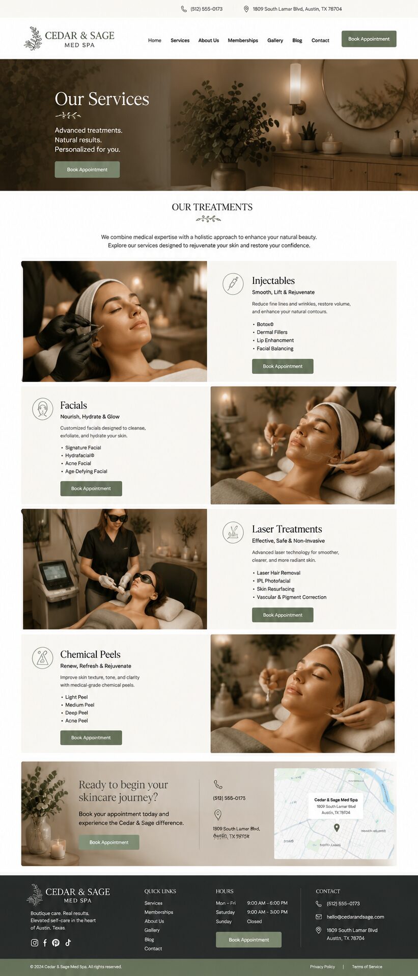 Services design mockup