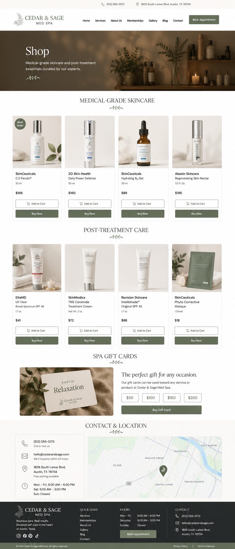 Shop design mockup