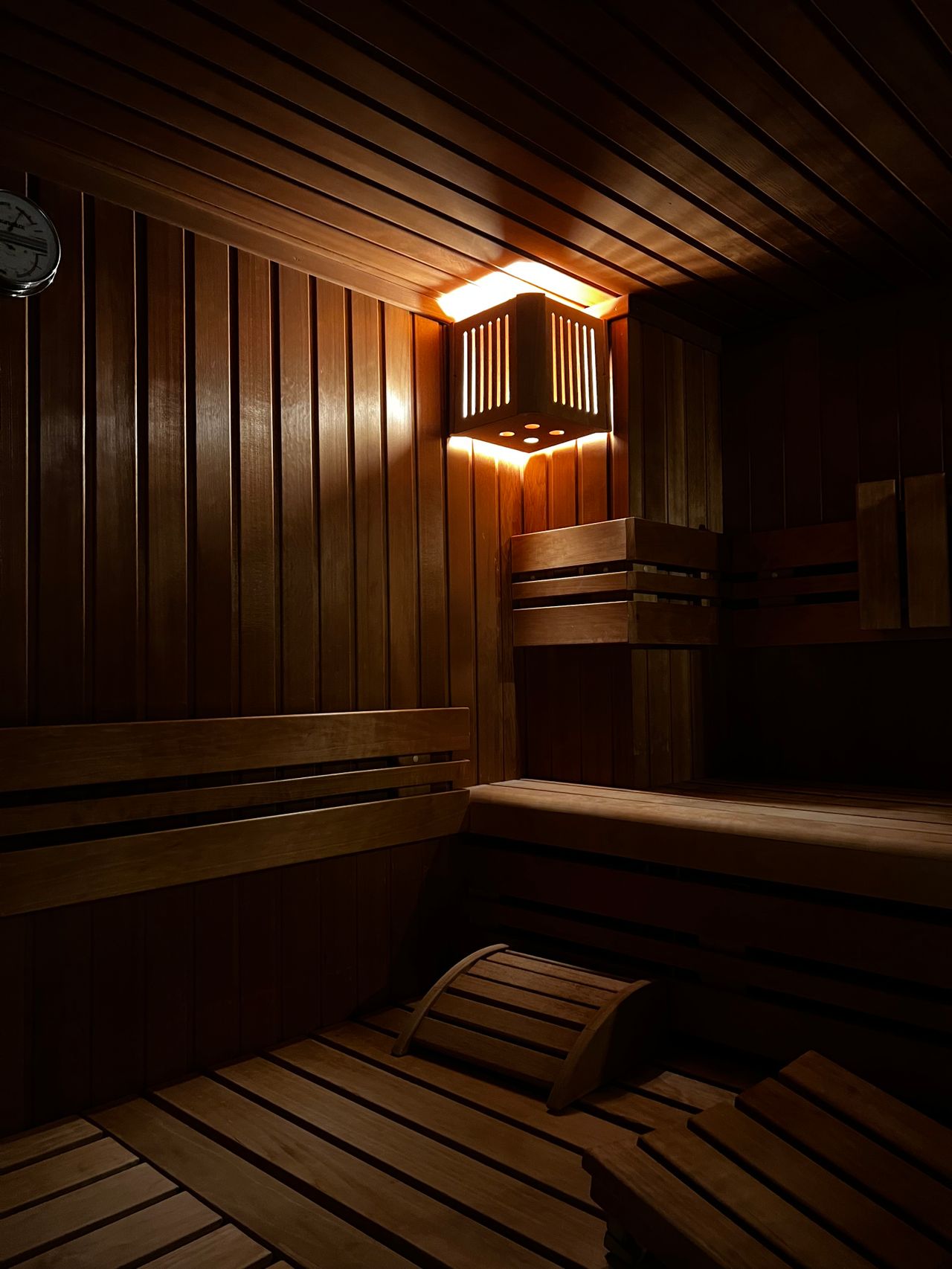 Cedar and Sage treatment room with cedar wood accents